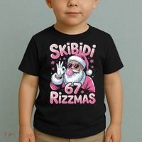 Skibidi 67 Rizzmas Christmas 6-7 Santa Funny Toddler T-Shirt thumb 2