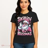 Skibidi 67 Rizzmas Christmas 6-7 Santa Funny Women's T-Shirt thumb 4