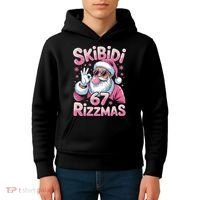 Skibidi 67 Rizzmas Christmas 6-7 Santa Funny Kids Hoodie thumb 4