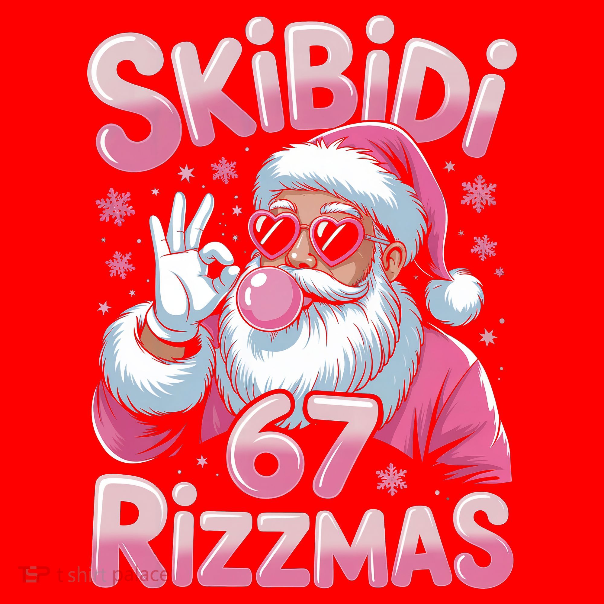 Skibidi 67 Rizzmas Christmas 6-7 Santa Funny Santa Hat