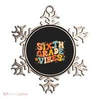 School 6Th Sixth Grade Vibes Hearts Retro Groovy 70S Flowers Gift Ornament thumb 0