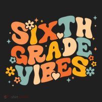 School 6Th Sixth Grade Vibes Hearts Retro Groovy 70S Flowers Gift Golf Towel thumb 3