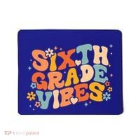 School 6Th Sixth Grade Vibes Hearts Retro Groovy 70S Flowers Gift Mousepad thumb 0