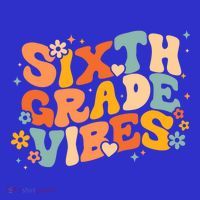 School 6Th Sixth Grade Vibes Hearts Retro Groovy 70S Flowers Gift Mousepad thumb 1