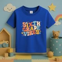 School 6Th Sixth Grade Vibes Hearts Retro Groovy 70S Flowers Gift Toddler T-Shirt thumb 3