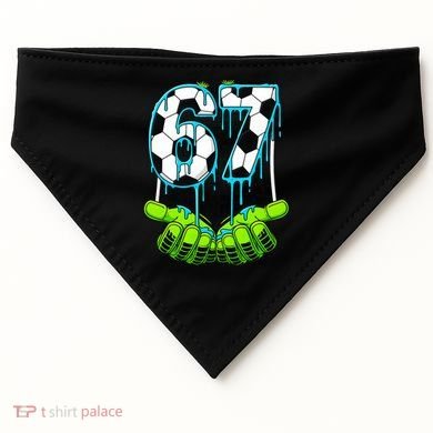 Soccer 6-7 Six Seven Gen Alpha Meme Drip USA-Made Doggie Bandana