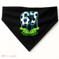 Soccer 6-7 Six Seven Gen Alpha Meme Drip USA-Made Doggie Bandana thumb 0