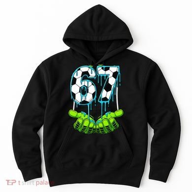 Soccer 6-7 Six Seven Gen Alpha Meme Drip Hoodie