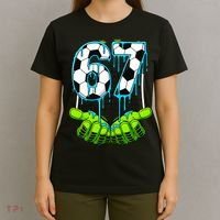 Soccer 6-7 Six Seven Gen Alpha Meme Drip T-Shirt thumb 4