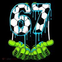 Soccer 6-7 Six Seven Gen Alpha Meme Drip T-Shirt thumb 7