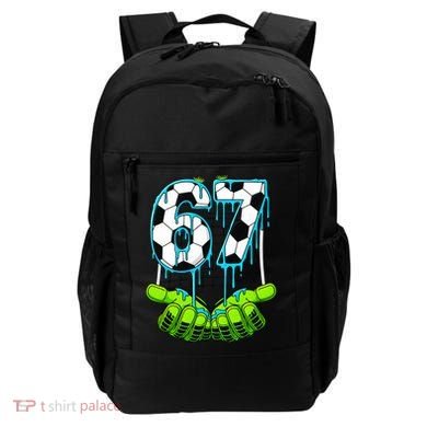 Soccer 6-7 Six Seven Gen Alpha Meme Drip Backpack