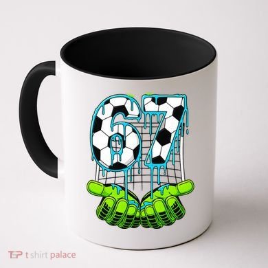 Soccer 6-7 Six Seven Gen Alpha Meme Drip Coffee Mug