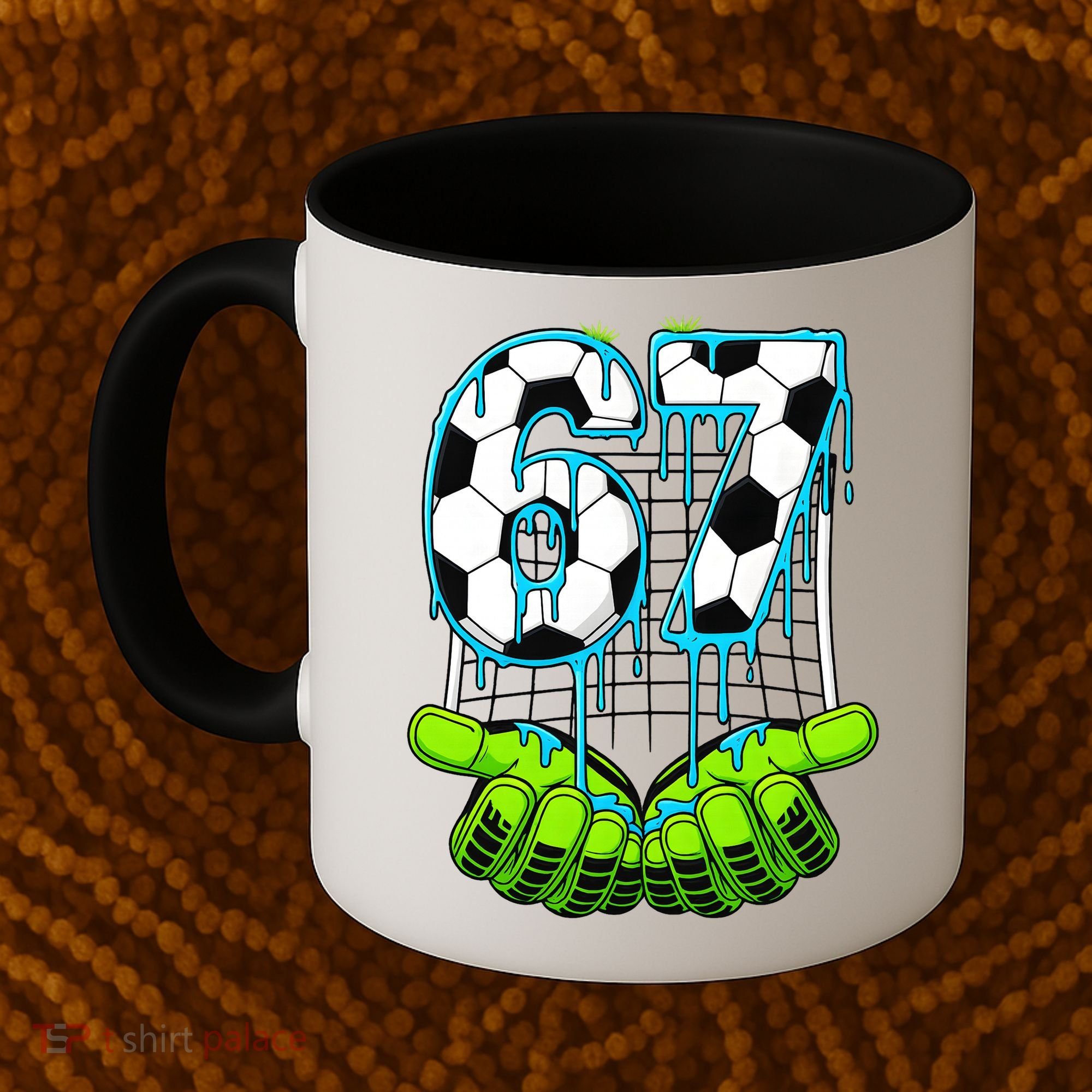Soccer 6-7 Six Seven Gen Alpha Meme Drip Coffee Mug