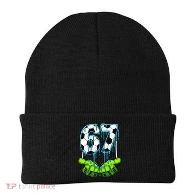 Soccer 6-7 Six Seven Gen Alpha Meme Drip Beanie