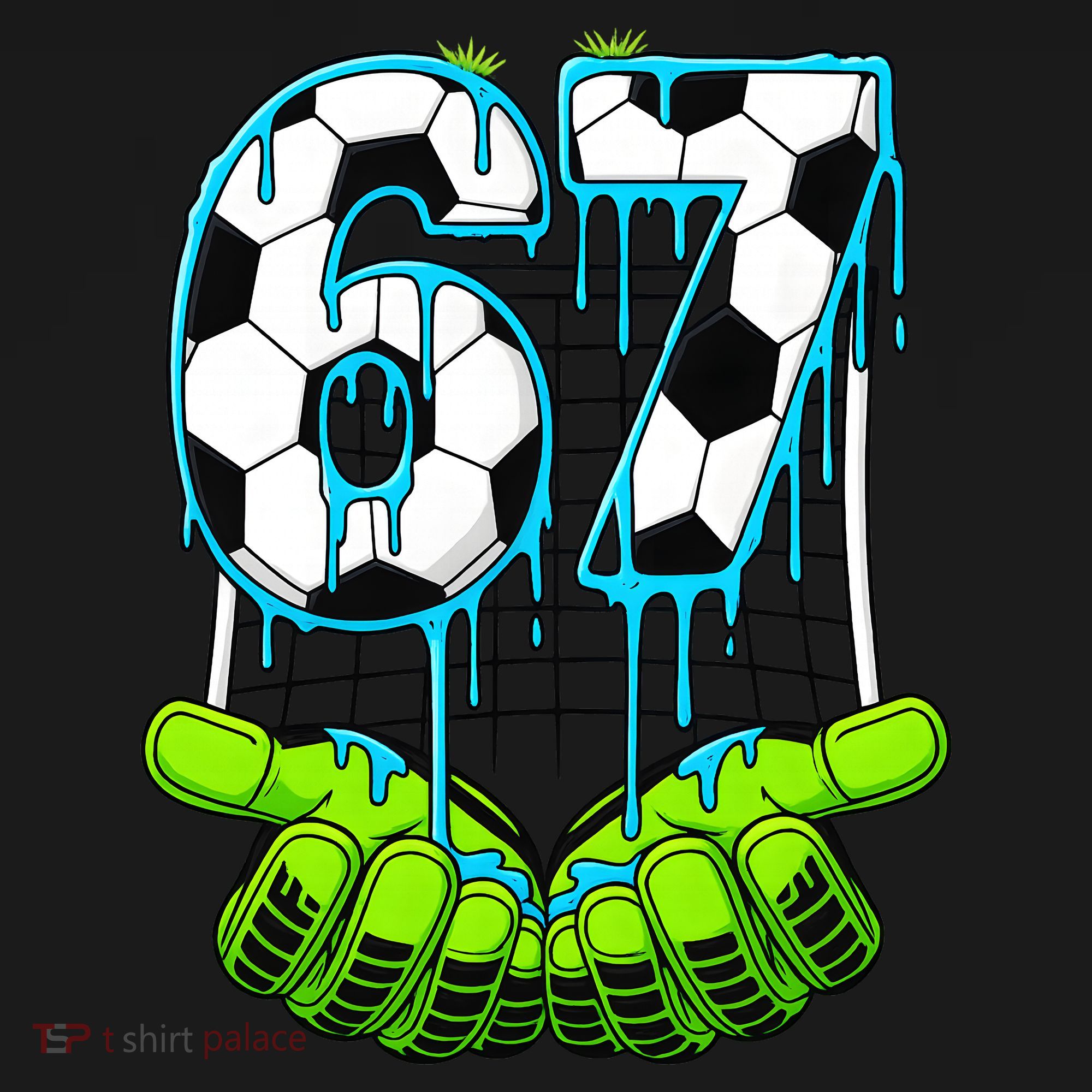 Soccer 6-7 Six Seven Gen Alpha Meme Drip Coaster