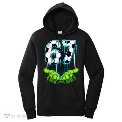 Soccer 6-7 Six Seven Gen Alpha Meme Drip Women's Hoodie