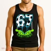 Soccer 6-7 Six Seven Gen Alpha Meme Drip Tank Top thumb 3