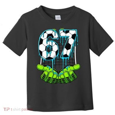 Soccer 6-7 Six Seven Gen Alpha Meme Drip Toddler T-Shirt