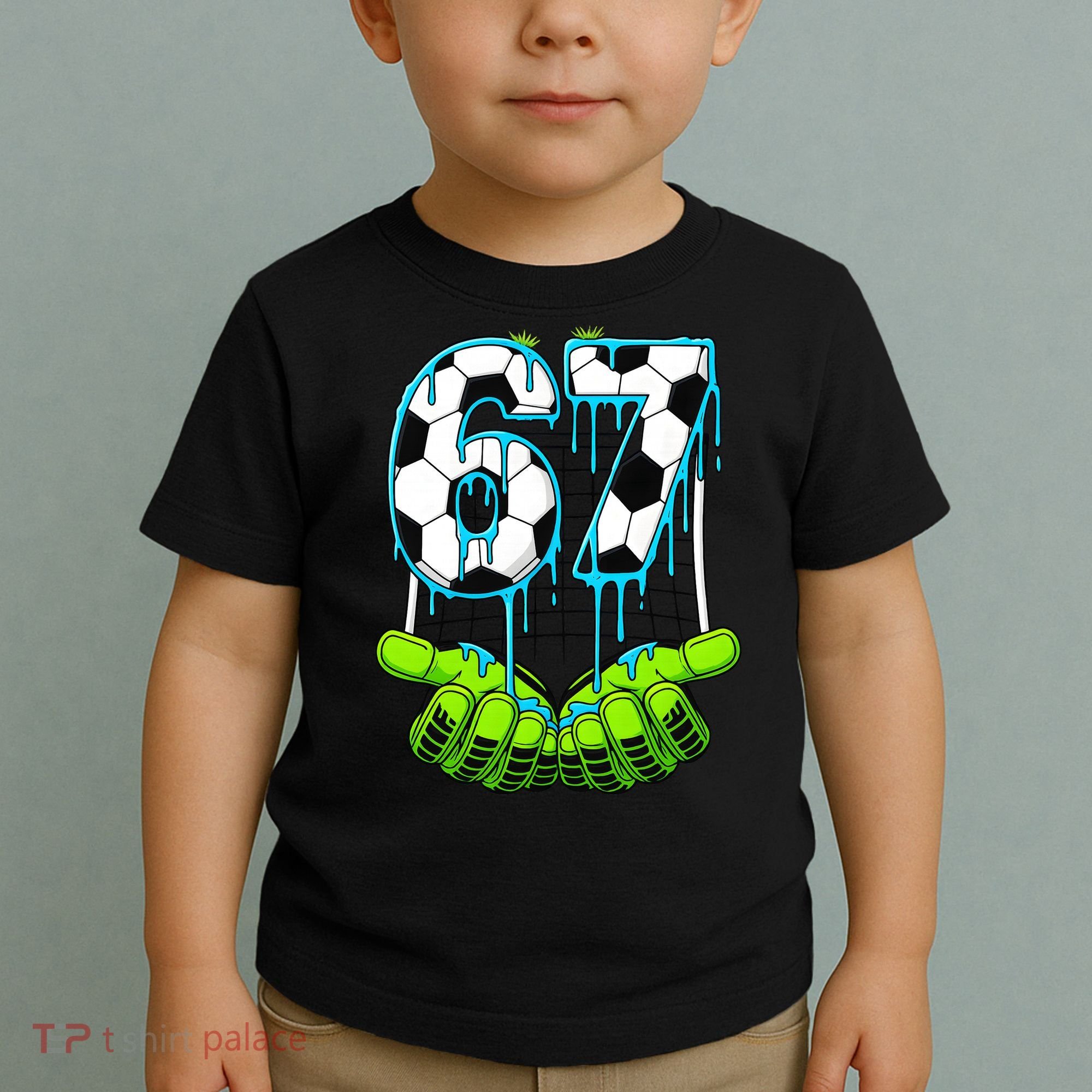 Soccer 6-7 Six Seven Gen Alpha Meme Drip Toddler T-Shirt