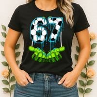 Soccer 6-7 Six Seven Gen Alpha Meme Drip Women's T-Shirt thumb 2