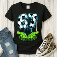 Soccer 6-7 Six Seven Gen Alpha Meme Drip Women's T-Shirt thumb 3