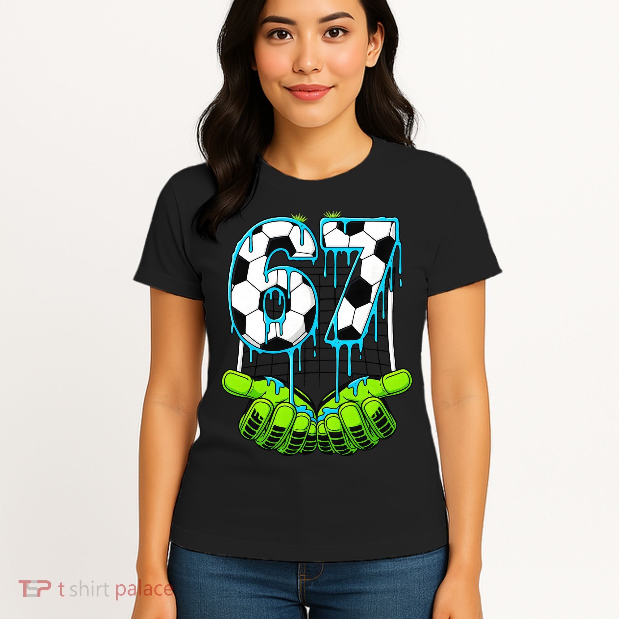 Soccer 6-7 Six Seven Gen Alpha Meme Drip Women's T-Shirt