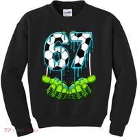 Soccer 6-7 Six Seven Gen Alpha Meme Drip Kids Sweatshirt thumb 0