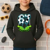 Soccer 6-7 Six Seven Gen Alpha Meme Drip Kids Hoodie thumb 2