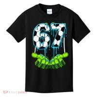 Soccer 6-7 Six Seven Gen Alpha Meme Drip Kids T-Shirt thumb 0