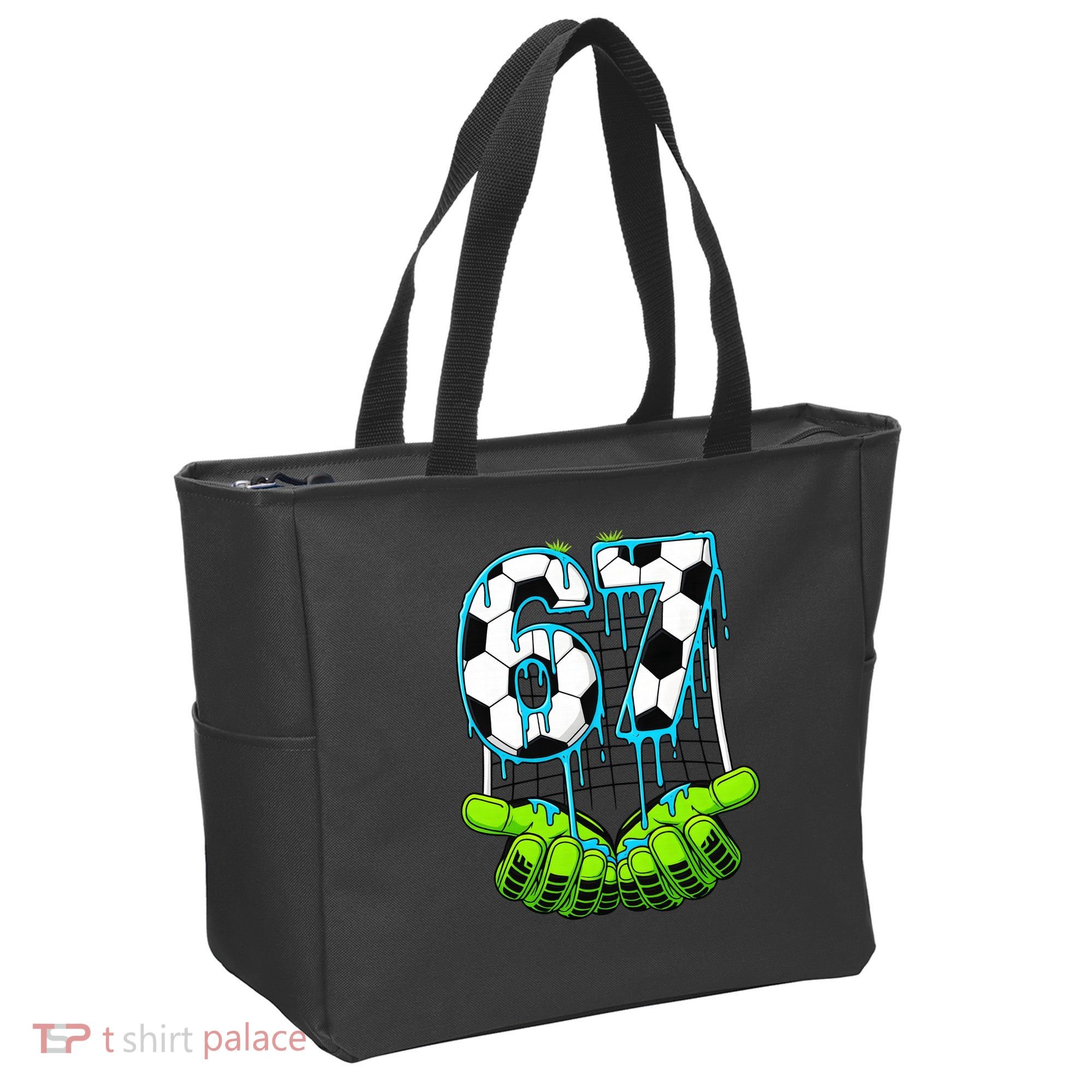 Soccer 6-7 Six Seven Gen Alpha Meme Drip Tote Bag