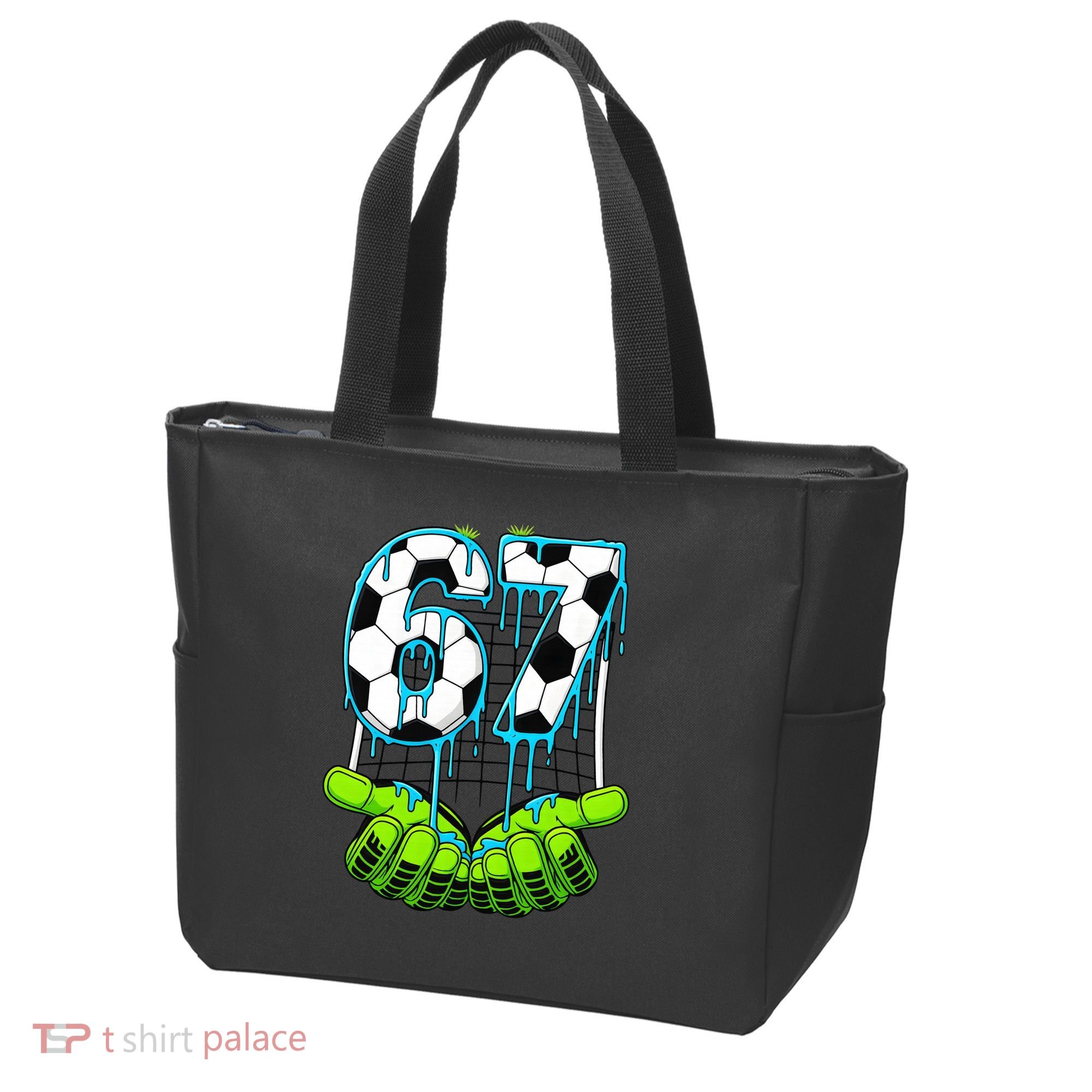 Soccer 6-7 Six Seven Gen Alpha Meme Drip Tote Bag