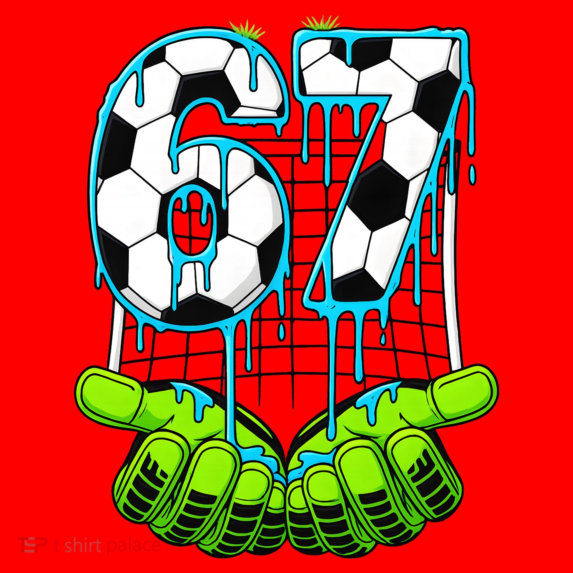 Soccer 6-7 Six Seven Gen Alpha Meme Drip Santa Hat