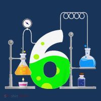 Scientist 6 Years Old 6th Birthday Experiments Science USA-Made Doggie Bandana thumb 2