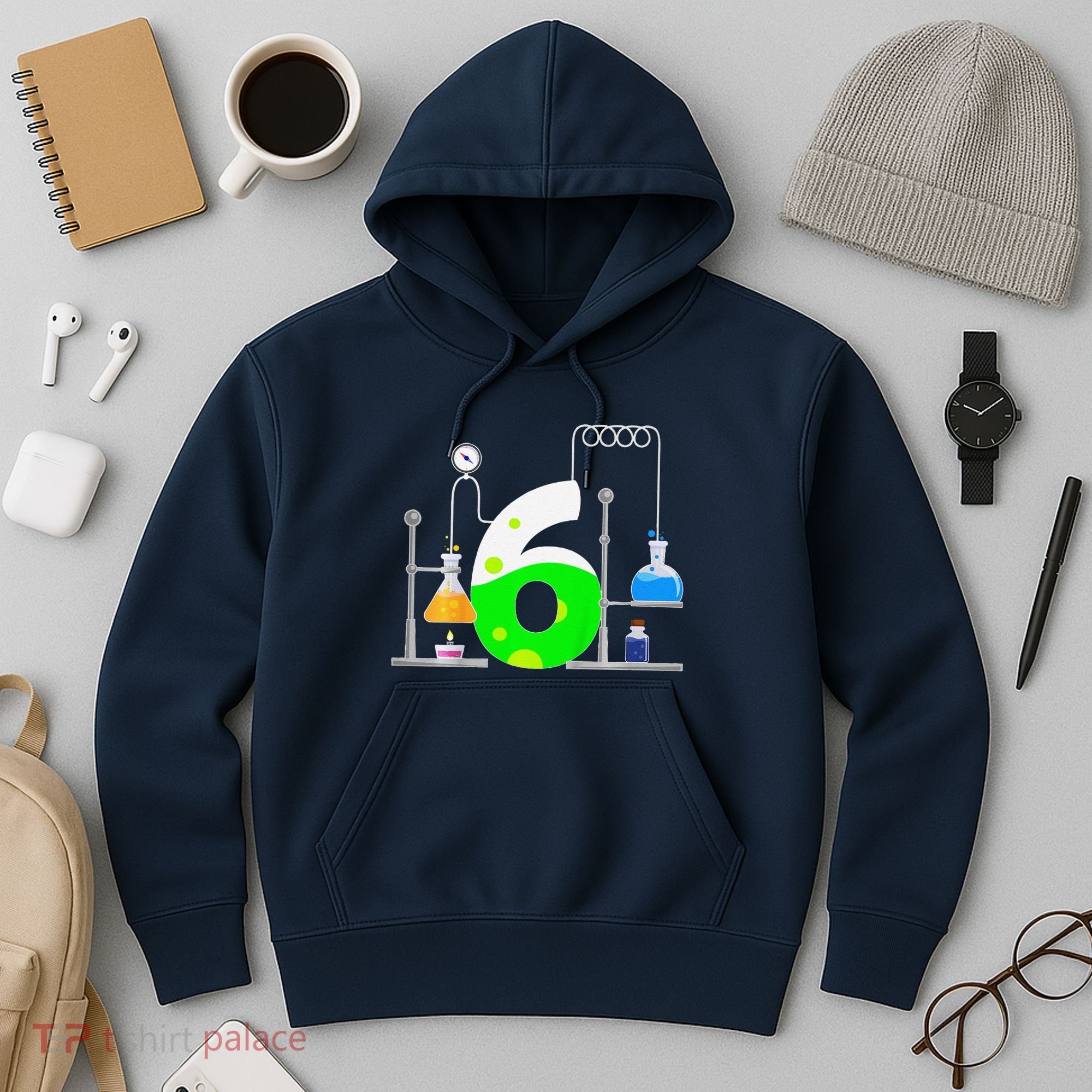 Scientist 6 Years Old 6th Birthday Experiments Science Hoodie
