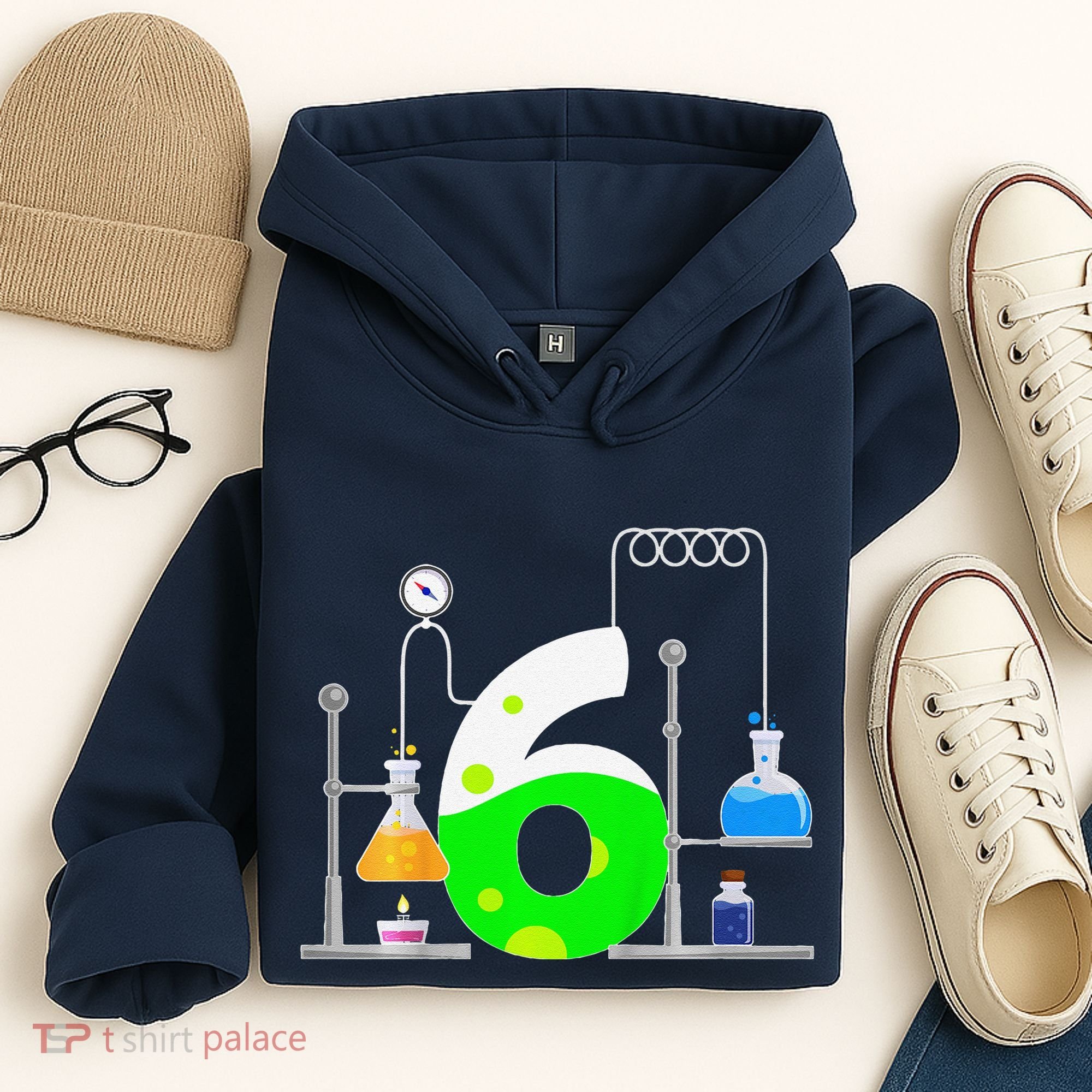 Scientist 6 Years Old 6th Birthday Experiments Science Hoodie