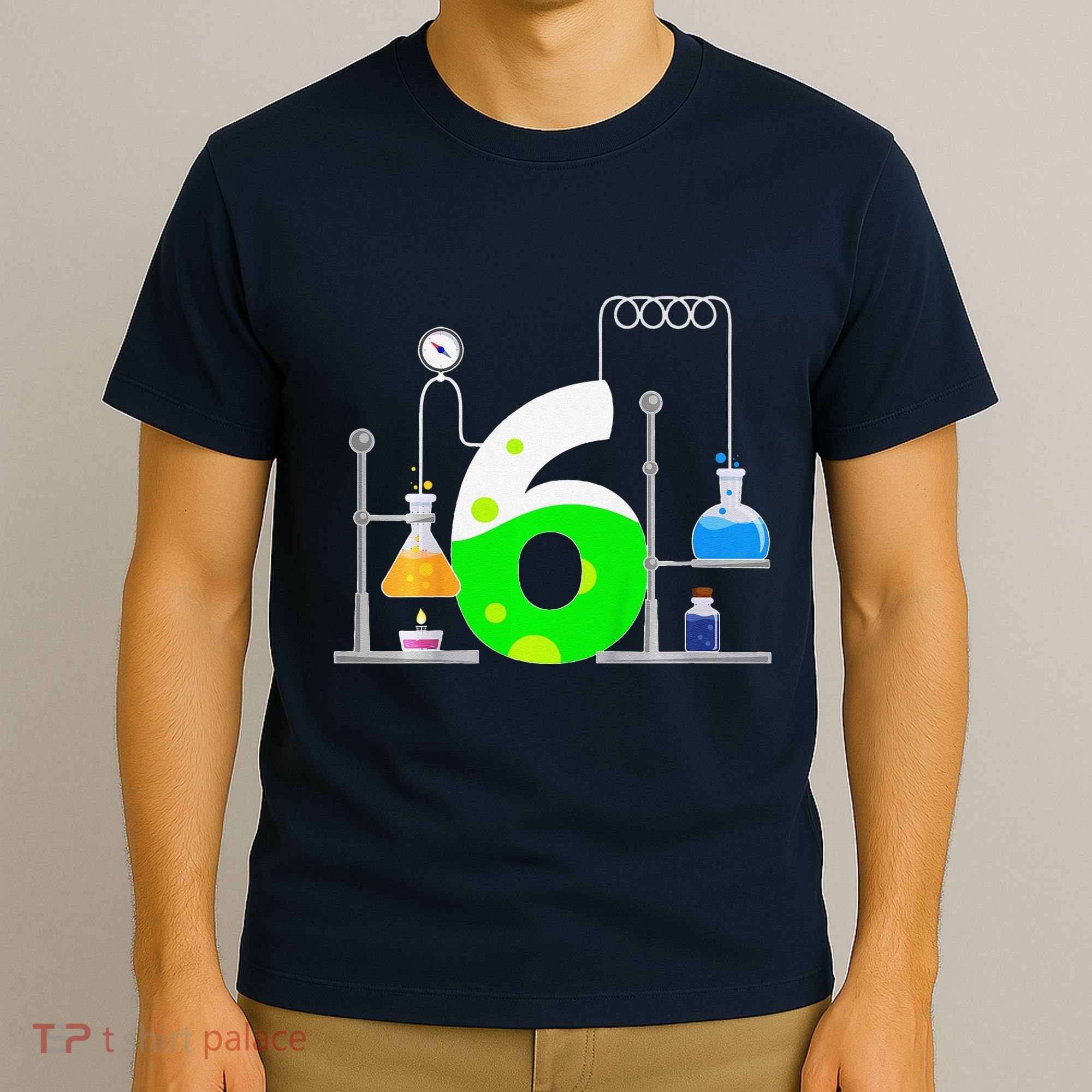 Scientist 6 Years Old 6th Birthday Experiments Science T-Shirt
