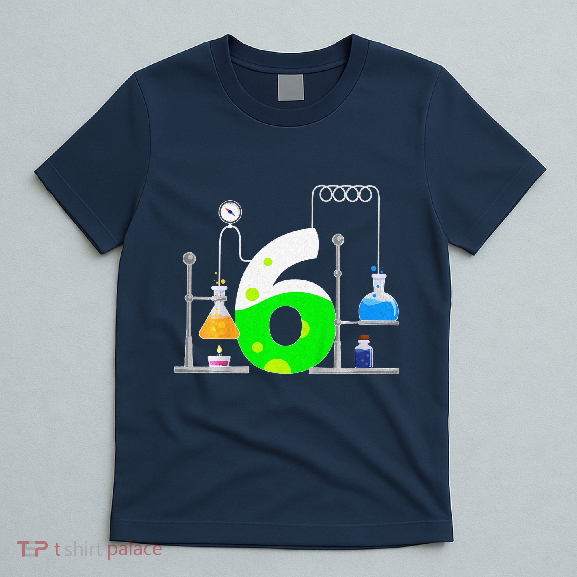 Scientist 6 Years Old 6th Birthday Experiments Science T-Shirt