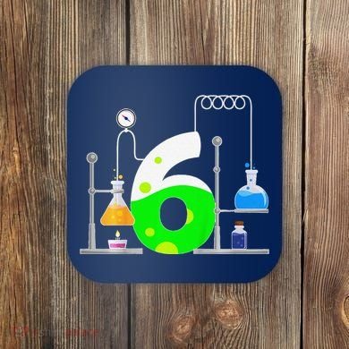 Scientist 6 Years Old 6th Birthday Experiments Science Coaster