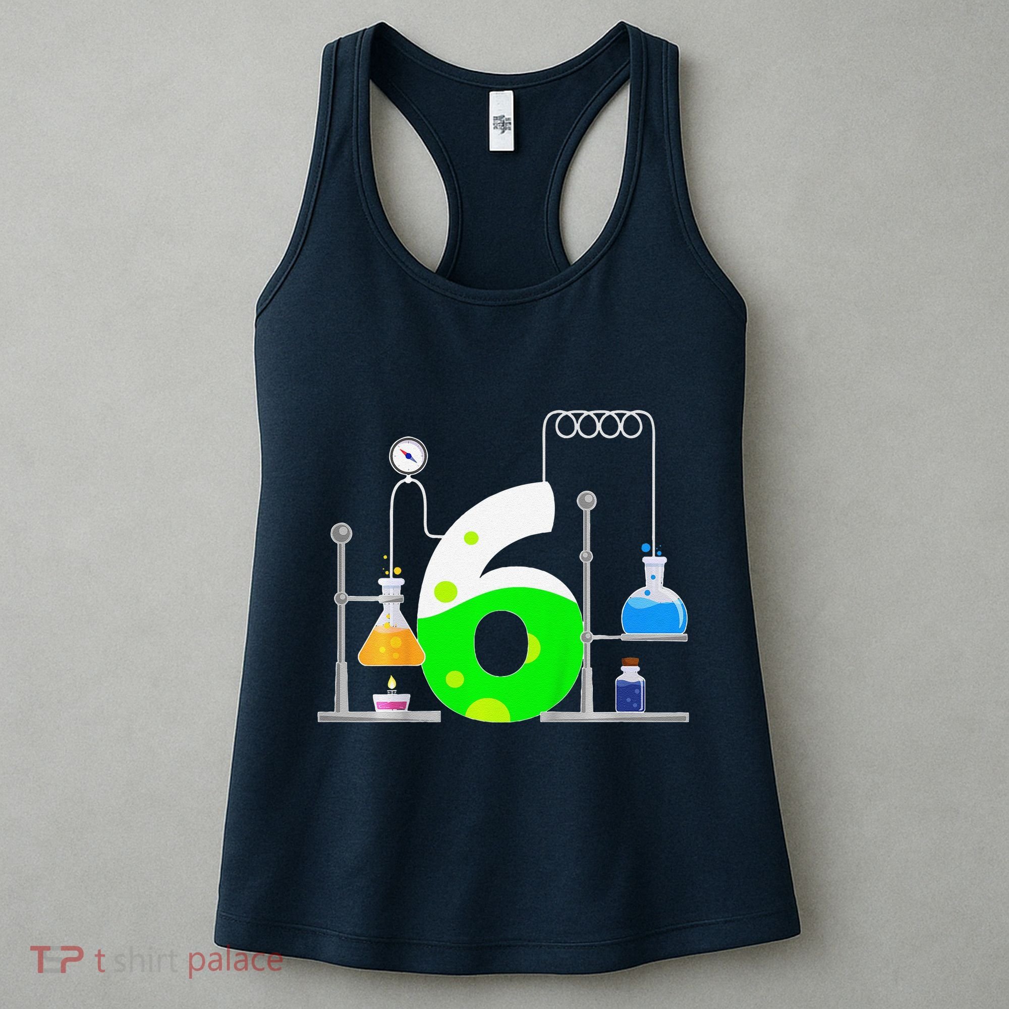 Scientist 6 Years Old 6th Birthday Experiments Science Women's Tank Top