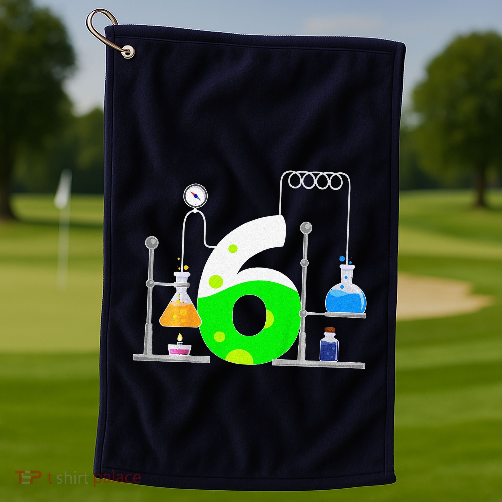 Scientist 6 Years Old 6th Birthday Experiments Science Golf Towel