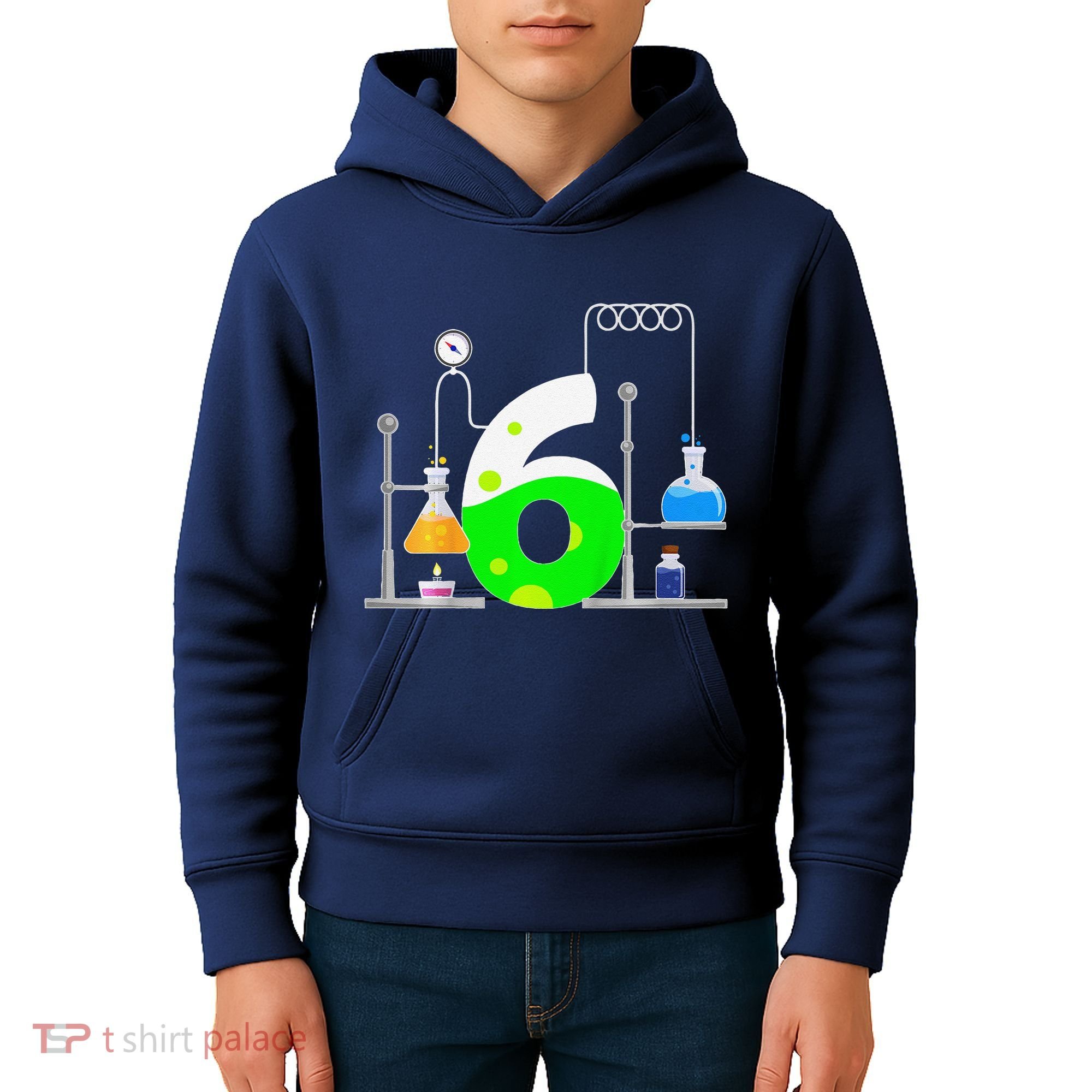 Scientist 6 Years Old 6th Birthday Experiments Science Kids Hoodie