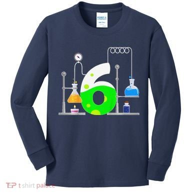Scientist 6 Years Old 6th Birthday Experiments Science Kids Long Sleeve Shirt