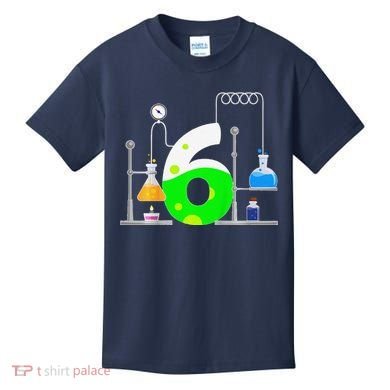 Scientist 6 Years Old 6th Birthday Experiments Science Kids T-Shirt