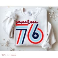 Seventeen 76 Patriotic America 4th Of July Independence Day Cool Gift Sweatshirt thumb 2