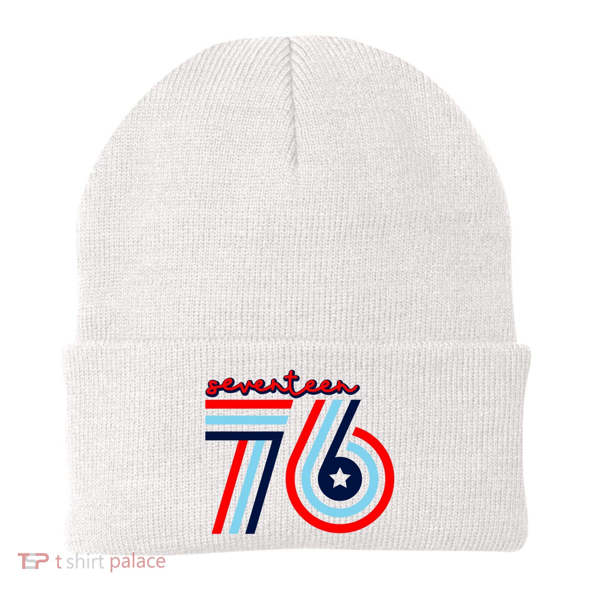 Seventeen 76 Patriotic America 4th Of July Independence Day Cool Gift Beanie