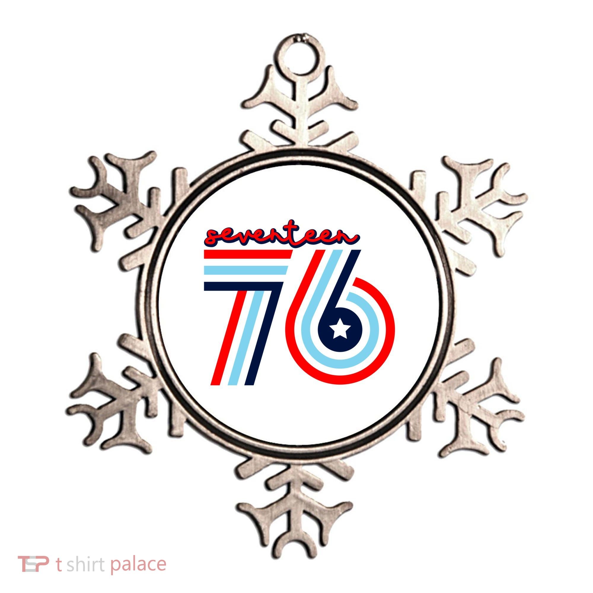 Seventeen 76 Patriotic America 4th Of July Independence Day Cool Gift Ornament