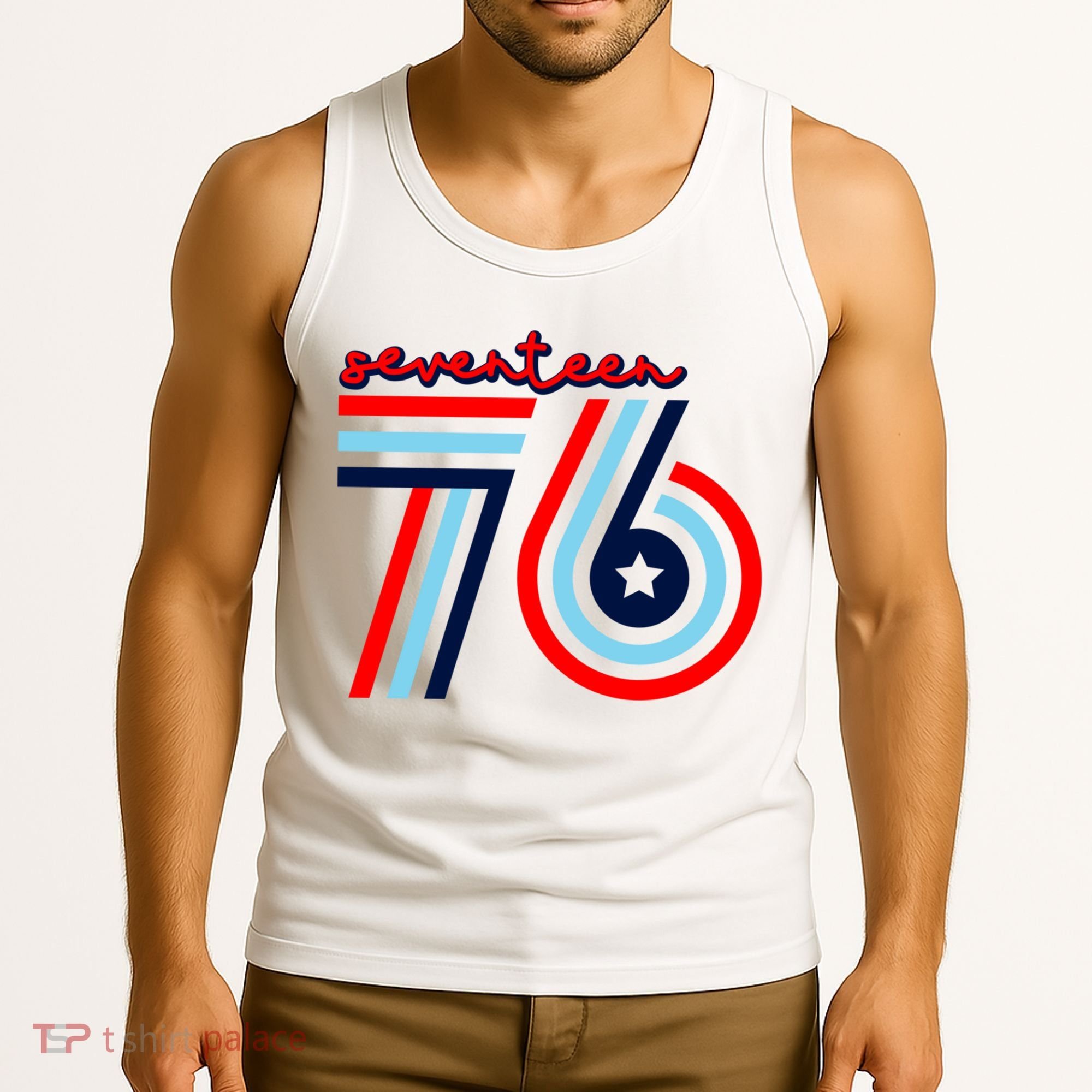 Seventeen 76 Patriotic America 4th Of July Independence Day Cool Gift Tank Top