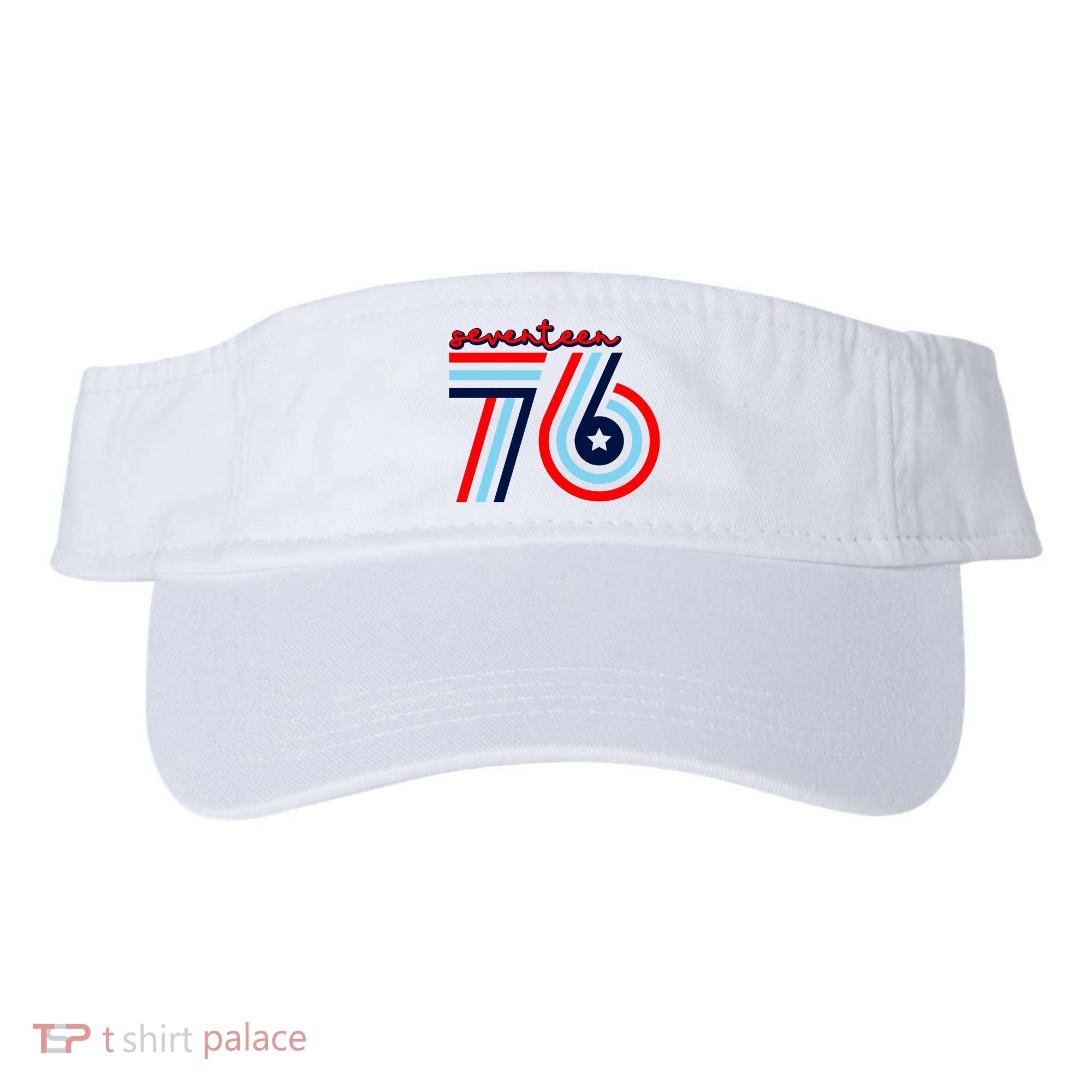 Seventeen 76 Patriotic America 4th Of July Independence Day Cool Gift Visor