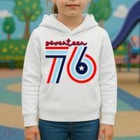 Seventeen 76 Patriotic America 4th Of July Independence Day Cool Gift Kids Hoodie thumb 3