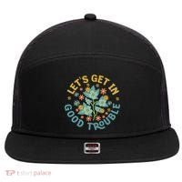Subtle 8647 Boho Floral Resist 7 Panel Mesh Trucker Snapback Hat thumb 0